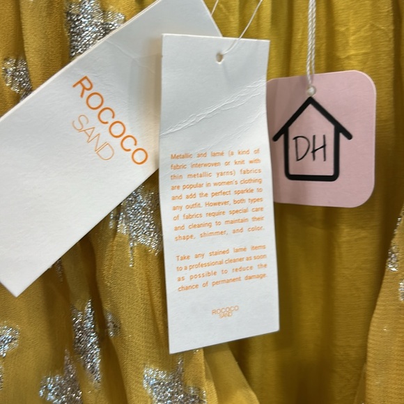 Rococo Sand Vega Yellow Estella dress size M BNWT - Picture 9 of 14